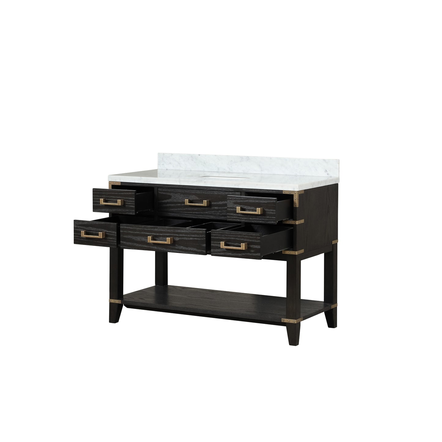 Norwalk 48 in W x 22 in D Black Oak Single Bath Vanity