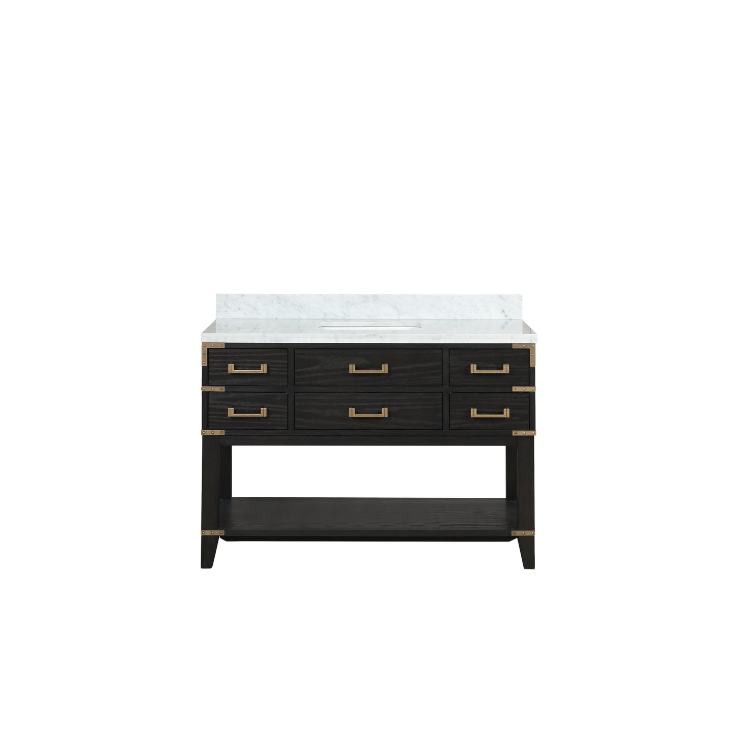 Norwalk 48 in W x 22 in D Black Oak Single Bath Vanity
