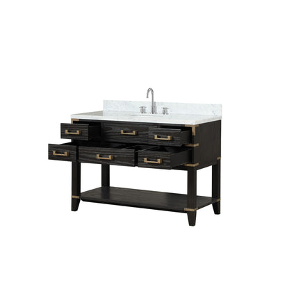 Norwalk 48 in W x 22 in D Black Oak Single Bath Vanity