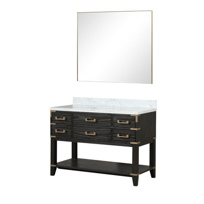 Norwalk 48 in W x 22 in D Black Oak Single Bath Vanity