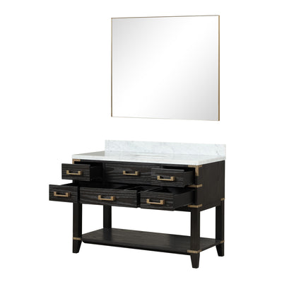 Norwalk 48 in W x 22 in D Black Oak Single Bath Vanity