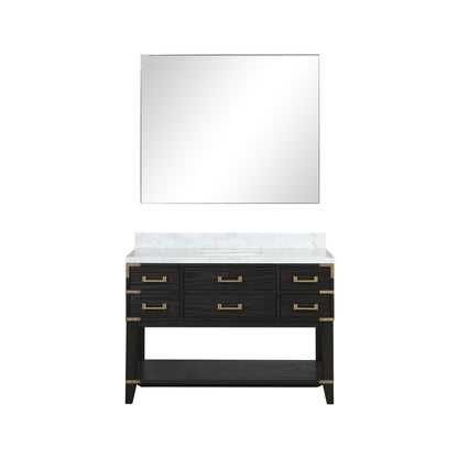 Norwalk 48 in W x 22 in D Black Oak Single Bath Vanity