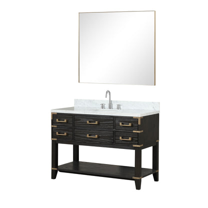 Norwalk 48 in W x 22 in D Black Oak Single Bath Vanity