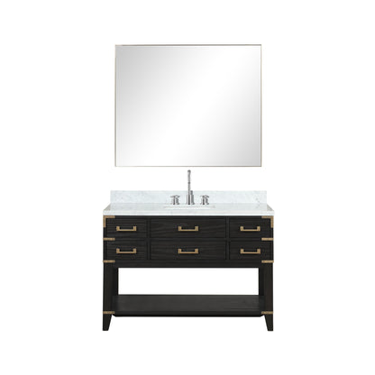 Norwalk 48 in W x 22 in D Black Oak Single Bath Vanity