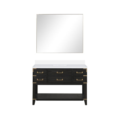 Norwalk 48 in W x 22 in D Black Oak Single Bath Vanity
