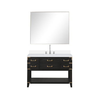 Norwalk 48 in W x 22 in D Black Oak Single Bath Vanity
