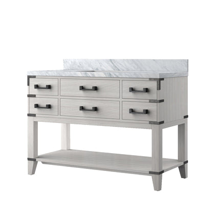Norwalk 48 in W x 22 in D White Oak Single Bath Vanity