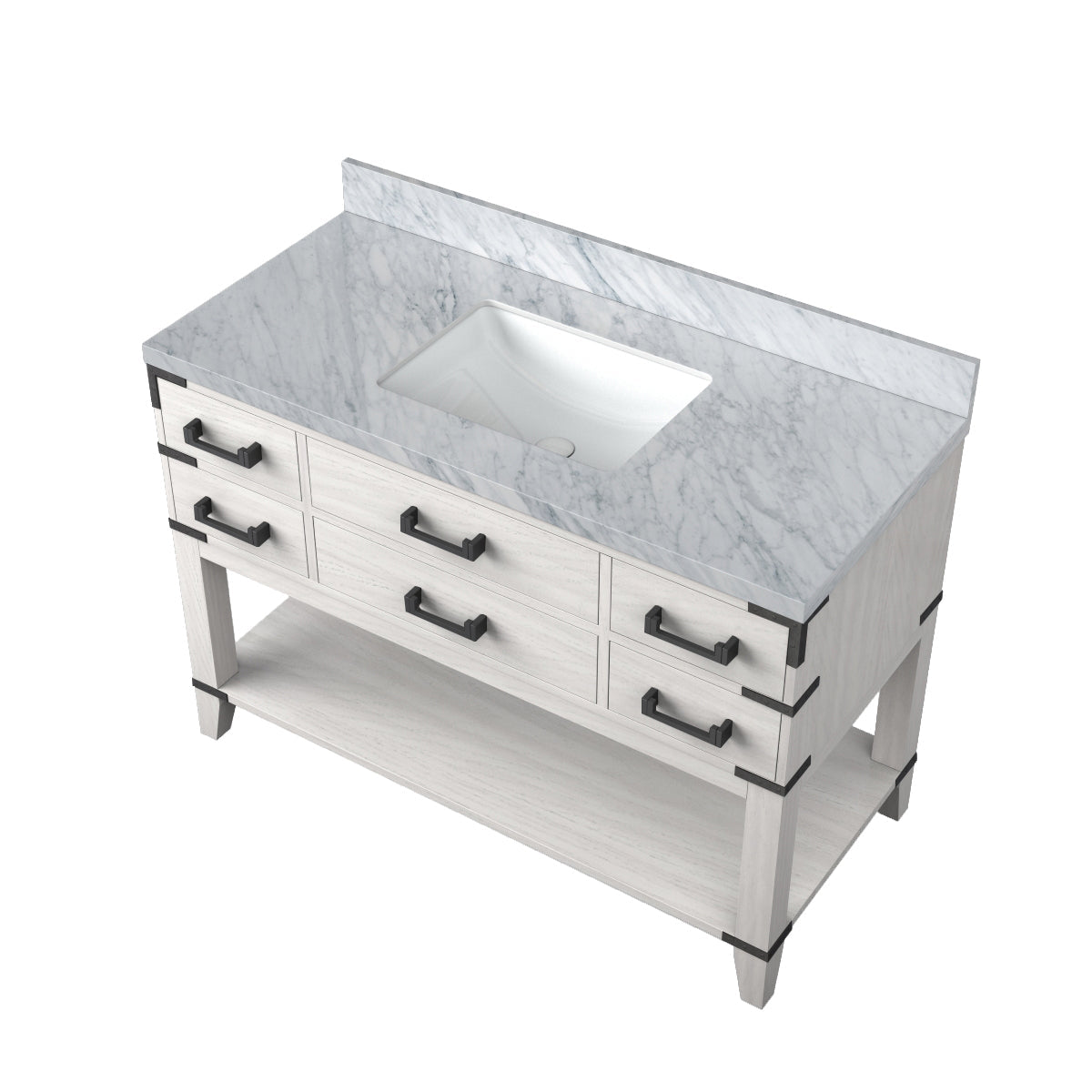 Norwalk 48 in W x 22 in D White Oak Single Bath Vanity