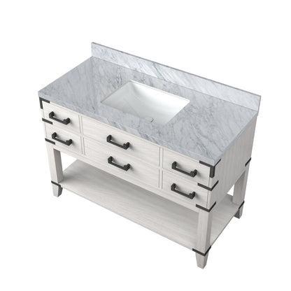 Norwalk 48 in W x 22 in D White Oak Single Bath Vanity