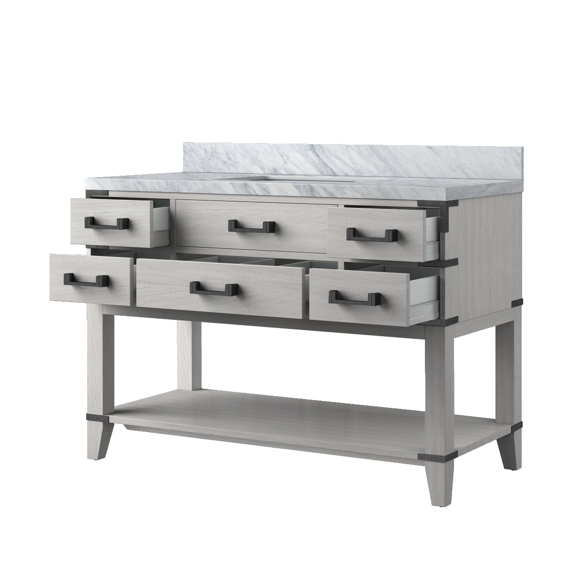 Norwalk 48 in W x 22 in D White Oak Single Bath Vanity