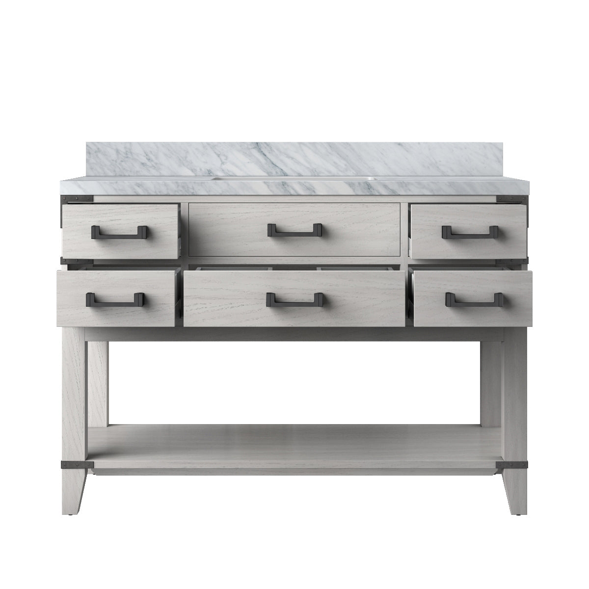 Norwalk 48 in W x 22 in D White Oak Single Bath Vanity