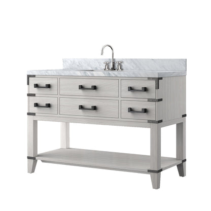 Norwalk 48 in W x 22 in D White Oak Single Bath Vanity