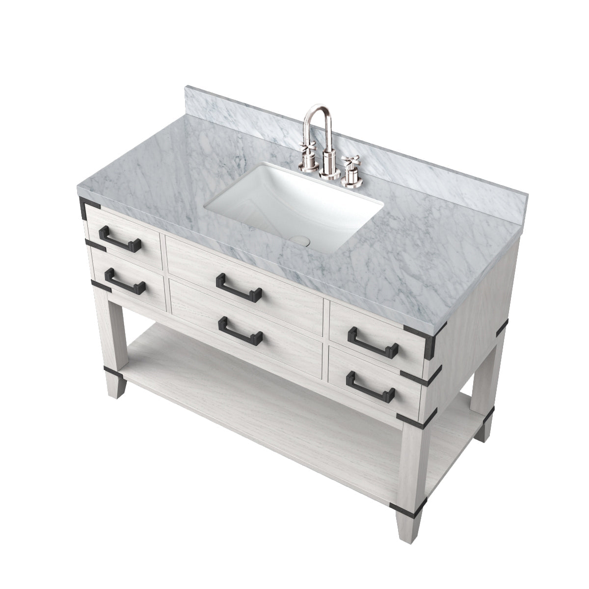 Norwalk 48 in W x 22 in D White Oak Single Bath Vanity