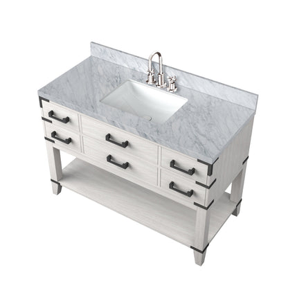 Norwalk 48 in W x 22 in D White Oak Single Bath Vanity