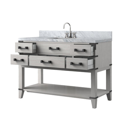 Norwalk 48 in W x 22 in D White Oak Single Bath Vanity