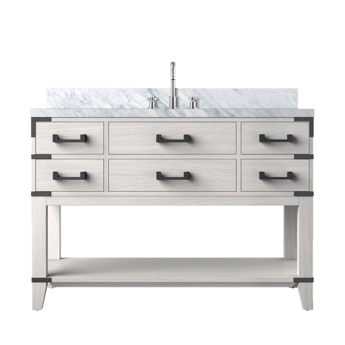 Norwalk 48 in W x 22 in D White Oak Single Bath Vanity