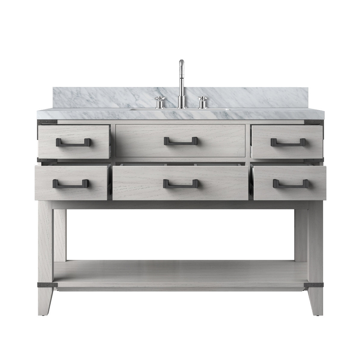 Norwalk 48 in W x 22 in D White Oak Single Bath Vanity