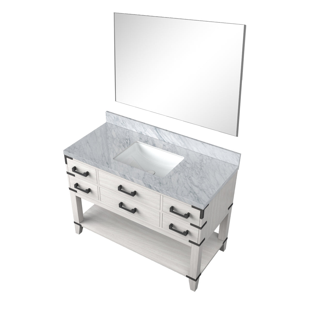 Norwalk 48 in W x 22 in D White Oak Single Bath Vanity