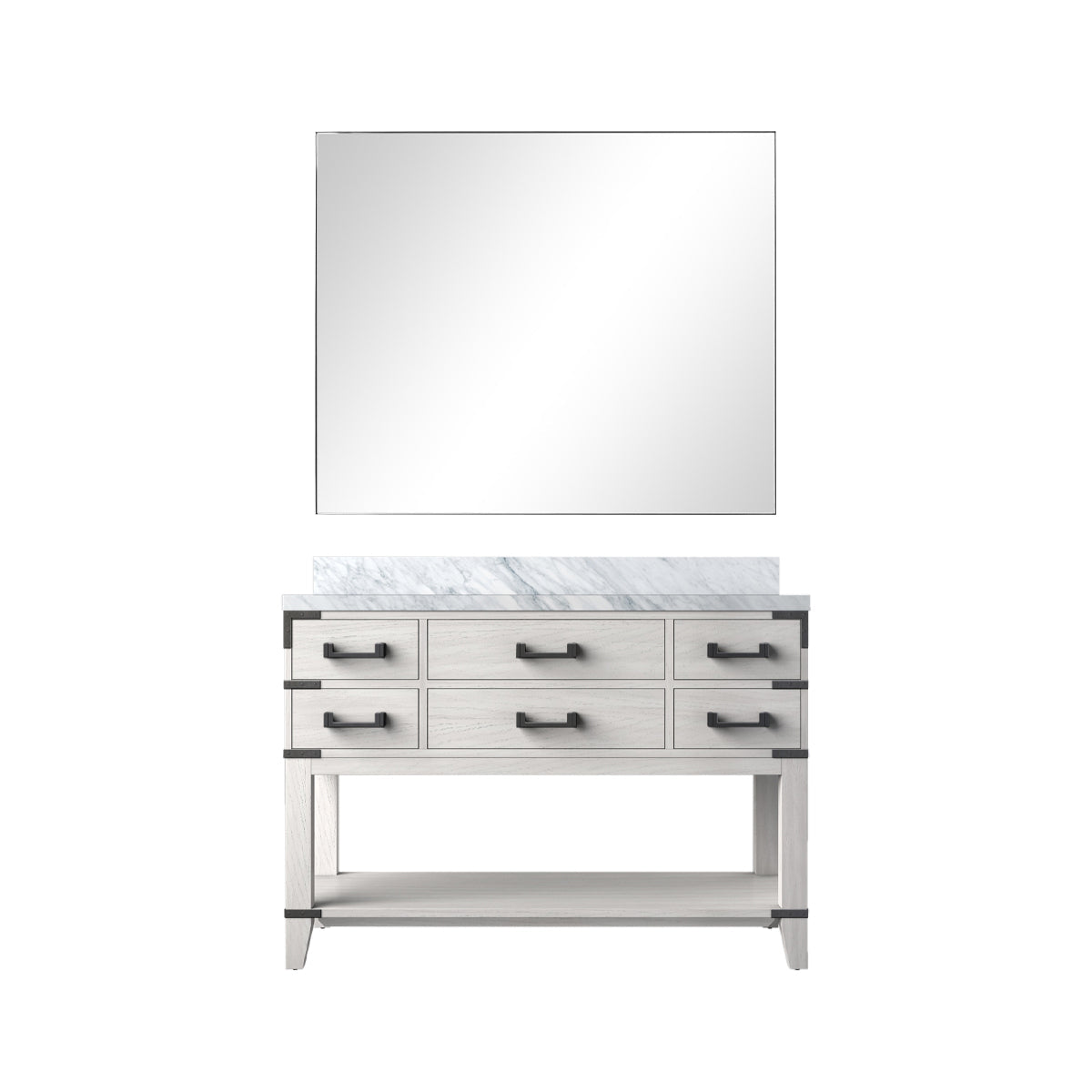 Norwalk 48 in W x 22 in D White Oak Single Bath Vanity