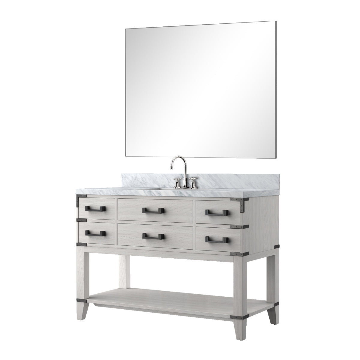 Norwalk 48 in W x 22 in D White Oak Single Bath Vanity