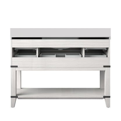 Norwalk 48 in W x 22 in D White Oak Single Bath Vanity