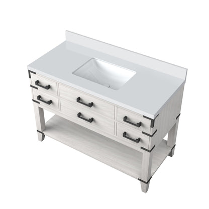 Norwalk 48 in W x 22 in D White Oak Single Bath Vanity