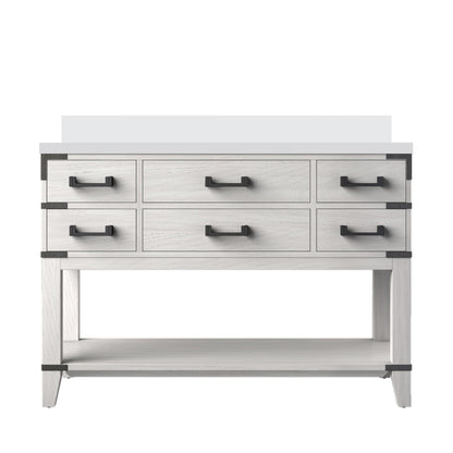 Norwalk 48 in W x 22 in D White Oak Single Bath Vanity