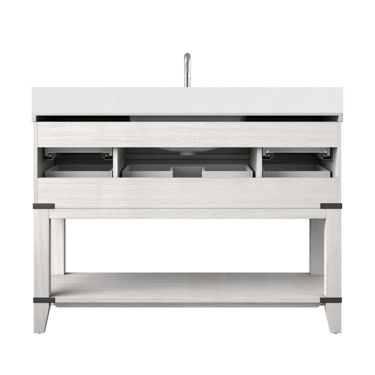 Norwalk 48 in W x 22 in D White Oak Single Bath Vanity