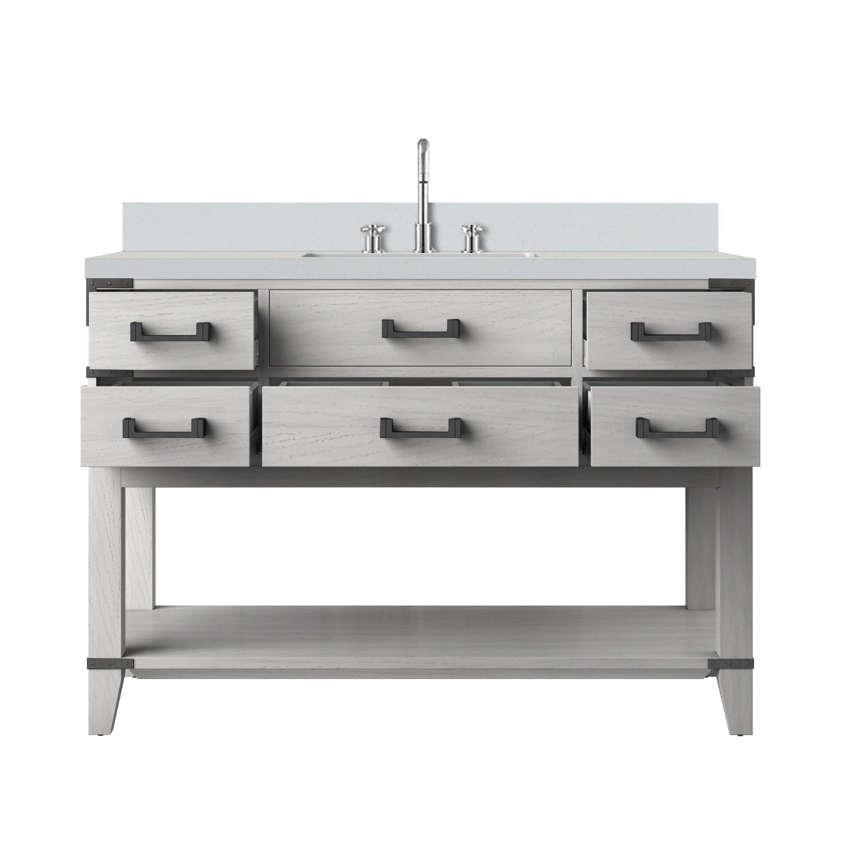 Norwalk 48 in W x 22 in D White Oak Single Bath Vanity