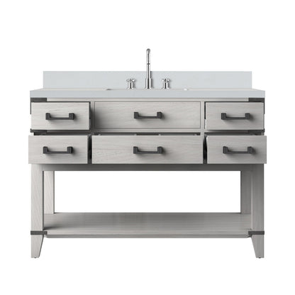 Norwalk 48 in W x 22 in D White Oak Single Bath Vanity