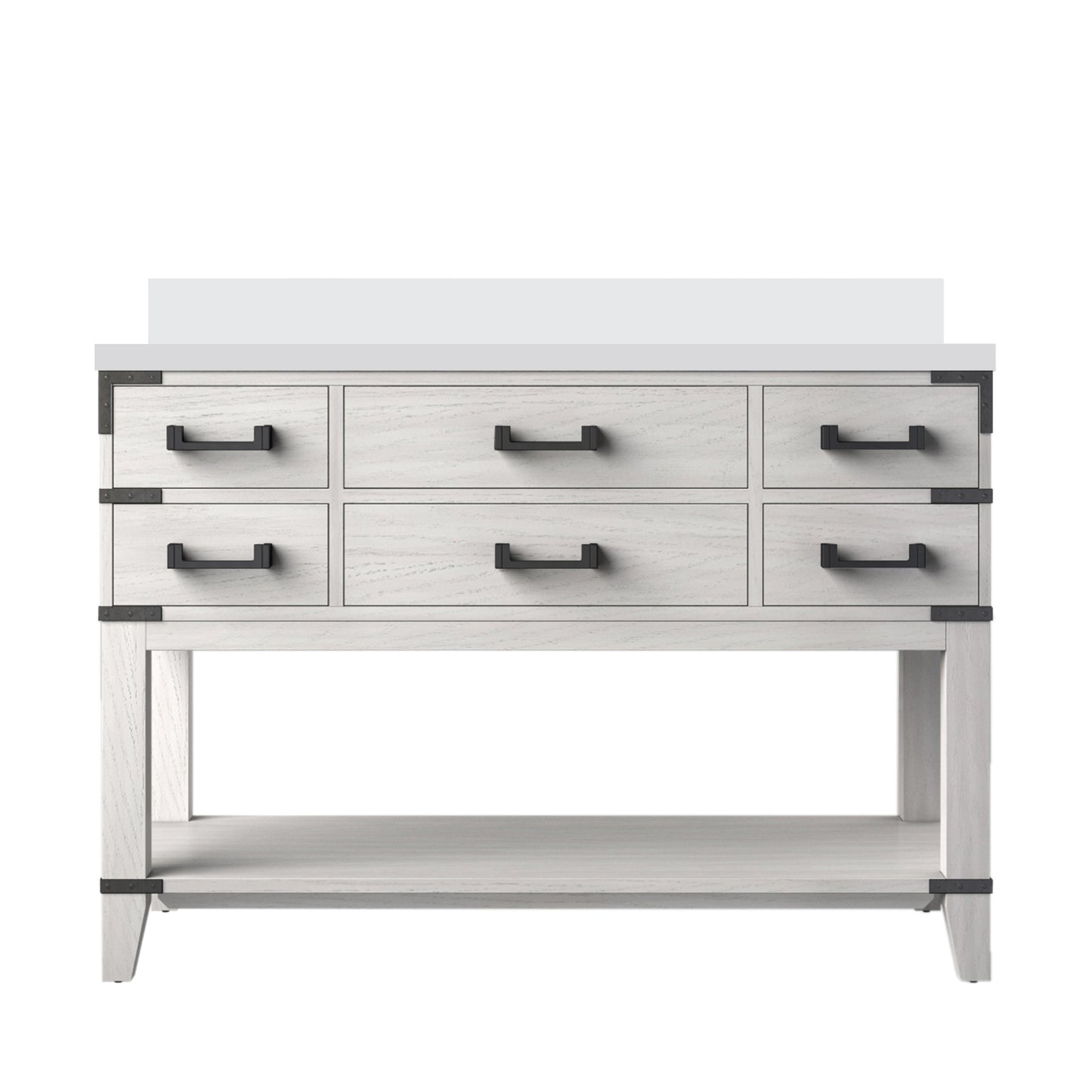 Norwalk 48 in W x 22 in D White Oak Single Bath Vanity