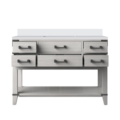 Norwalk 48 in W x 22 in D White Oak Single Bath Vanity