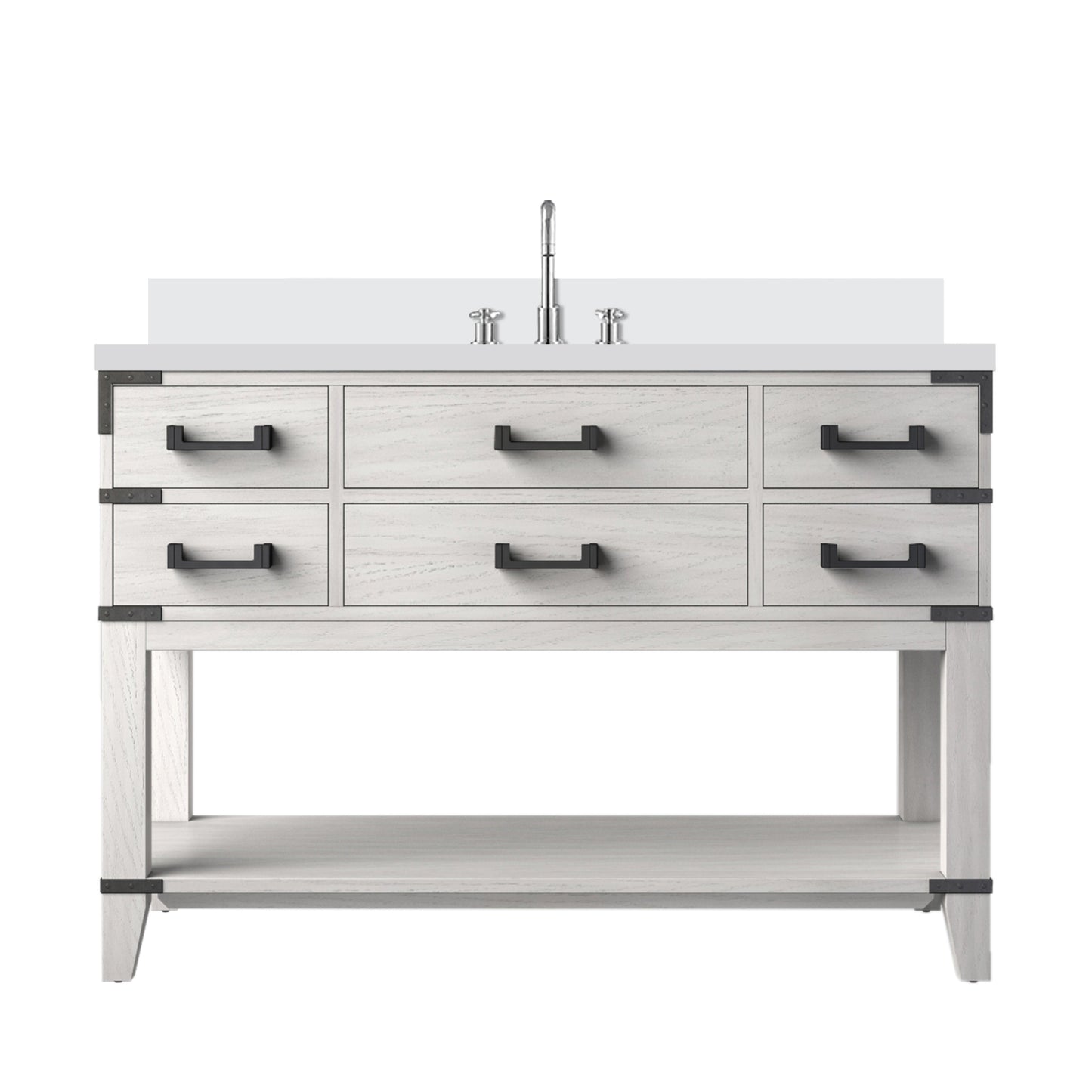 Norwalk 48 in W x 22 in D White Oak Single Bath Vanity