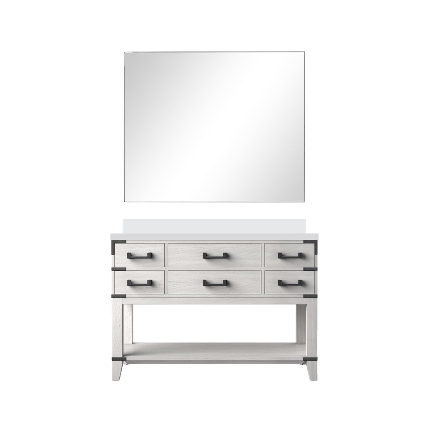 Norwalk 48 in W x 22 in D White Oak Single Bath Vanity