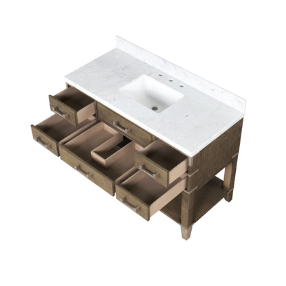 Norwalk 48 in W x 22 in D Grey Oak Single Bath Vanity
