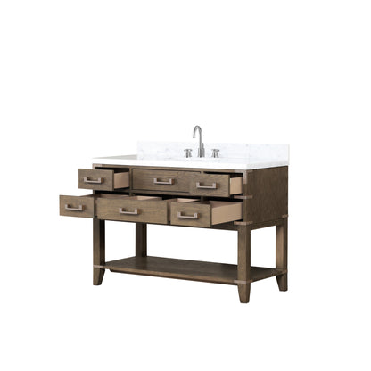 Norwalk 48 in W x 22 in D Grey Oak Single Bath Vanity