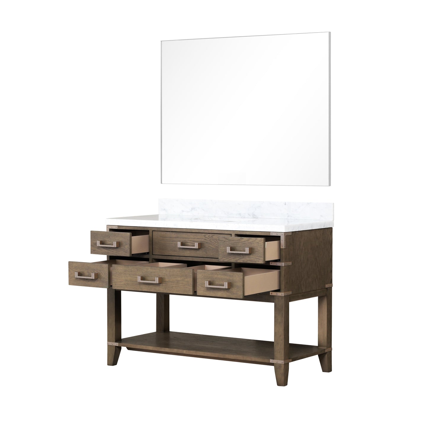 Norwalk 48 in W x 22 in D Grey Oak Single Bath Vanity