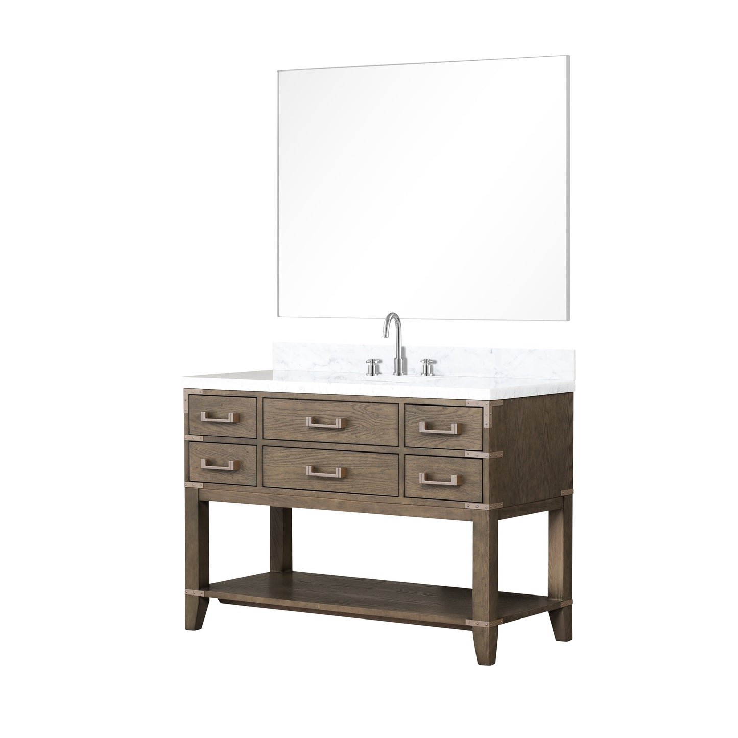 Norwalk 48 in W x 22 in D Grey Oak Single Bath Vanity