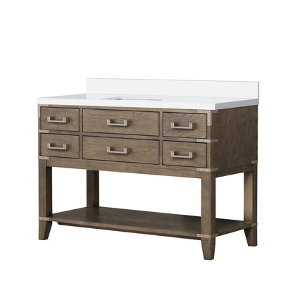Norwalk 48 in W x 22 in D Grey Oak Single Bath Vanity