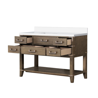 Norwalk 48 in W x 22 in D Grey Oak Single Bath Vanity