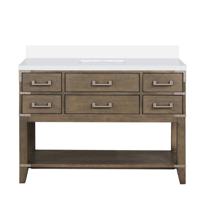 Norwalk 48 in W x 22 in D Grey Oak Single Bath Vanity