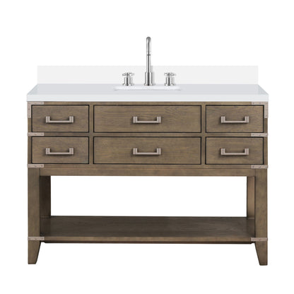 Norwalk 48 in W x 22 in D Grey Oak Single Bath Vanity