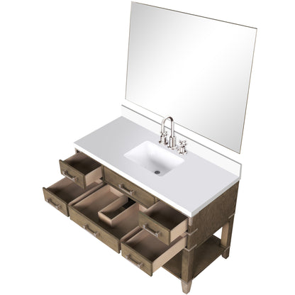 Norwalk 48 in W x 22 in D Grey Oak Single Bath Vanity