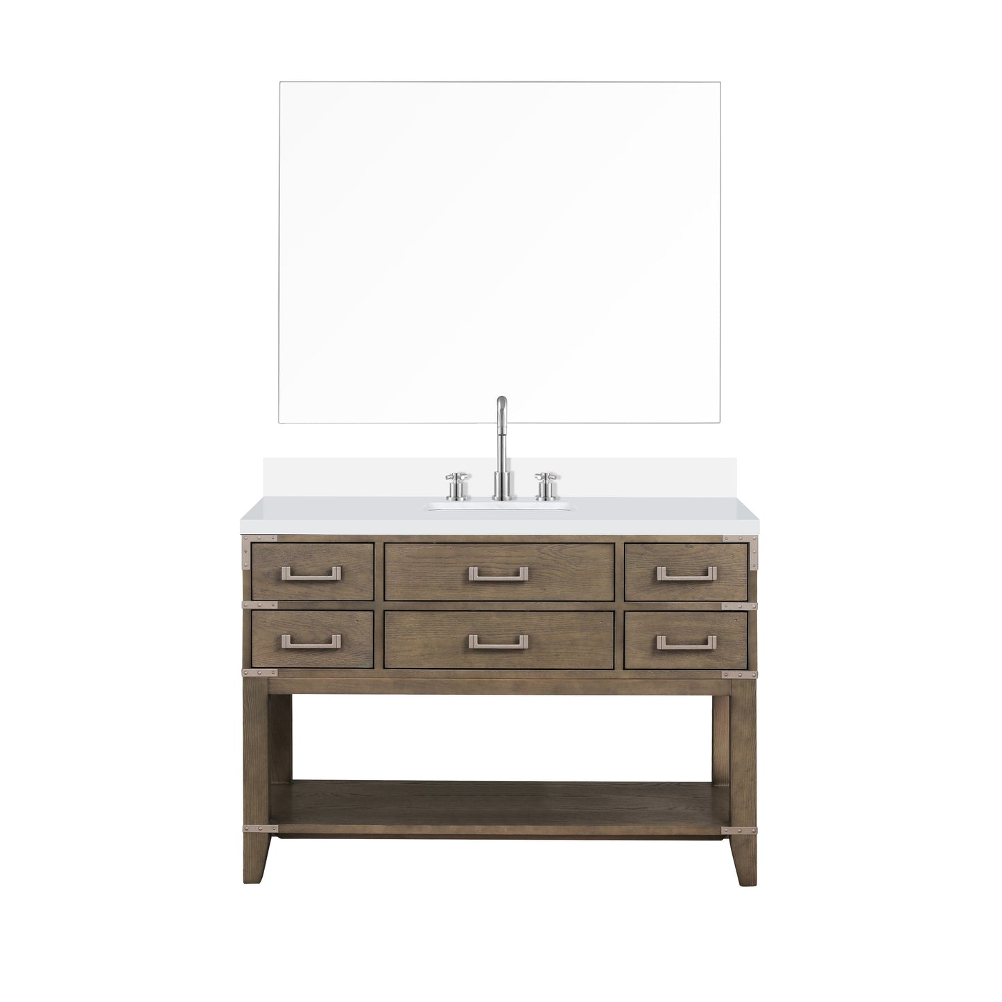 Norwalk 48 in W x 22 in D Grey Oak Single Bath Vanity