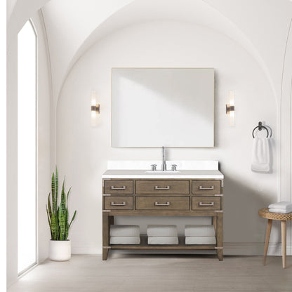 Norwalk 48 in W x 22 in D Grey Oak Single Bath Vanity
