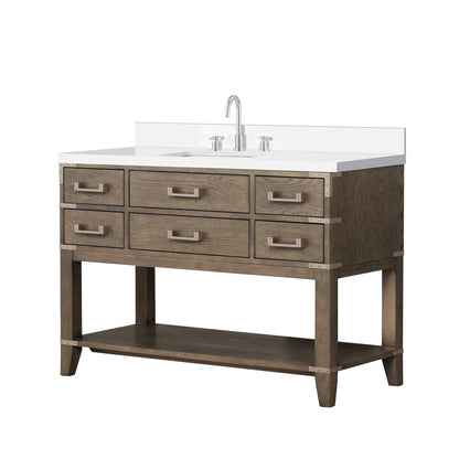 Norwalk 48 in W x 22 in D Grey Oak Single Bath Vanity