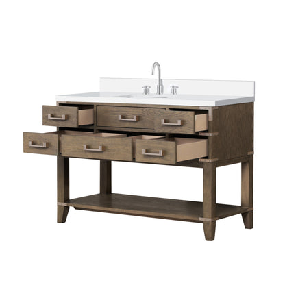 Norwalk 48 in W x 22 in D Grey Oak Single Bath Vanity