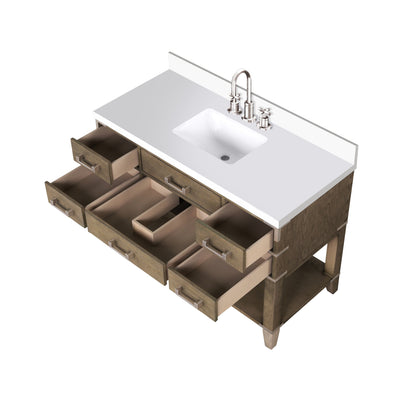 Norwalk 48 in W x 22 in D Grey Oak Single Bath Vanity