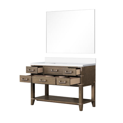 Norwalk 48 in W x 22 in D Grey Oak Single Bath Vanity