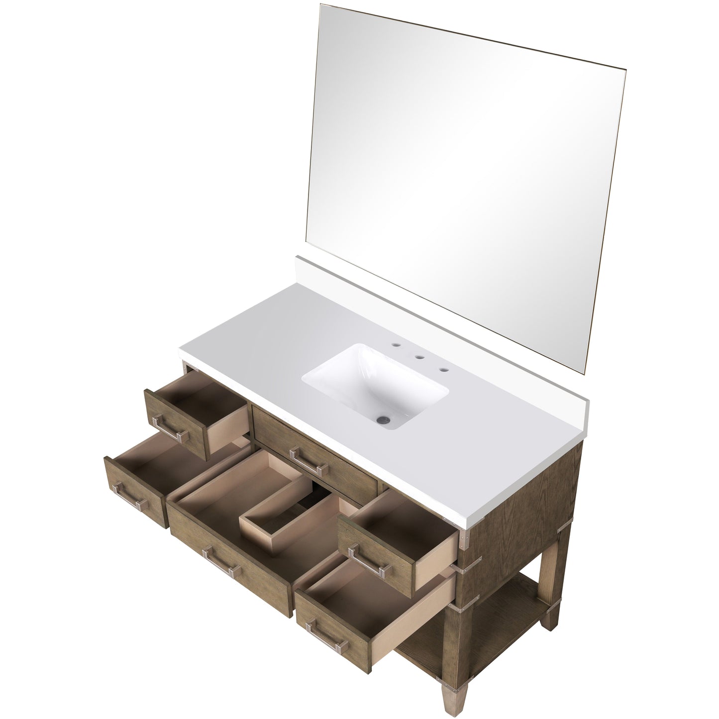 Norwalk 48 in W x 22 in D Grey Oak Single Bath Vanity